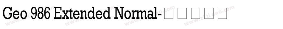 Geo 986 Extended Normal字体转换